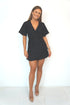 Dress The Flirty Wrap Dress - Midnight Black dubai outfit dress brunch fashion mums