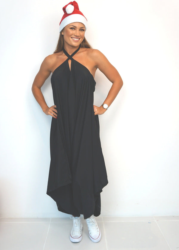 Dress The Harem Jumpsuit - Christmas Midnight Black dubai outfit dress brunch fashion mums