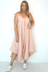 Dress The Harem Jumpsuit - Dusty Pink Linen dubai outfit dress brunch fashion mums