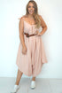 Dress The Harem Jumpsuit - Dusty Pink Linen dubai outfit dress brunch fashion mums