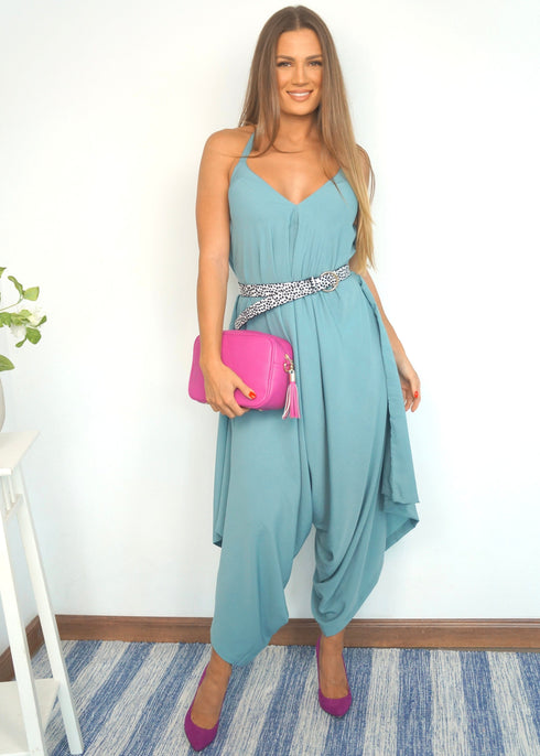 Dress The Harem Jumpsuit - Slate Khaki dubai outfit dress brunch fashion mums