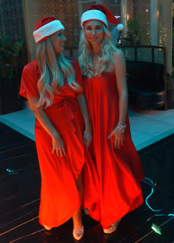 Dress The Maxi Wrap Dress -  Christmas Mac Red dubai outfit dress brunch fashion mums