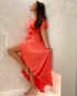 Dress The Maxi Wrap Dress - Coral Blush Silk dubai outfit dress brunch fashion mums