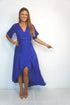 Dress The Maxi Wrap Dress - Dark Royal Blue dubai outfit dress brunch fashion mums