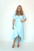 Dress The Maxi Wrap Dress - Ice Blue Silk dubai outfit dress brunch fashion mums