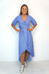 Dress The Maxi Wrap Dress - Liberty Blue dubai outfit dress brunch fashion mums