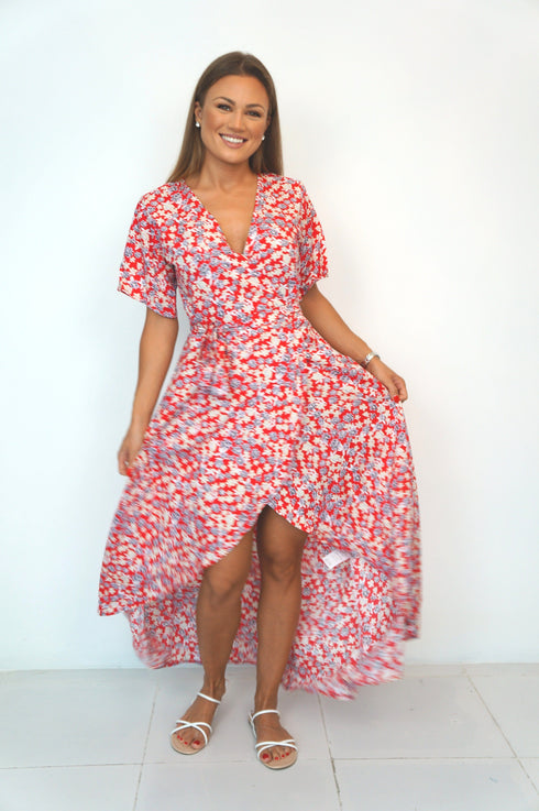 Dress The Maxi Wrap Dress - Lipstick Fields dubai outfit dress brunch fashion mums