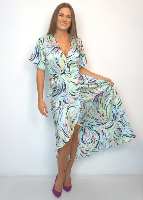 Dress The Maxi Wrap Dress - Mint Summer dubai outfit dress brunch fashion mums