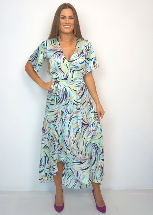 Dress The Maxi Wrap Dress - Mint Summer dubai outfit dress brunch fashion mums