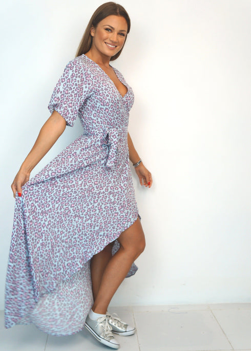 Dress The Maxi Wrap Dress - Pastel Leopard dubai outfit dress brunch fashion mums