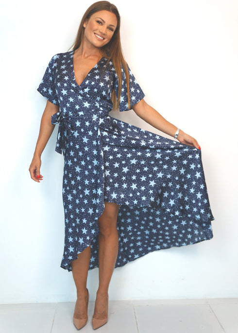 Dress The Maxi Wrap Dress - Starry Nights dubai outfit dress brunch fashion mums