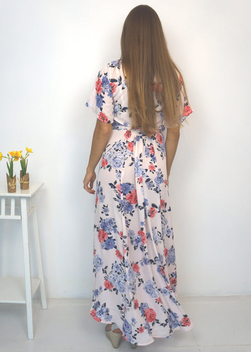 Dress The Maxi Wrap Dress - Summer Blush dubai outfit dress brunch fashion mums