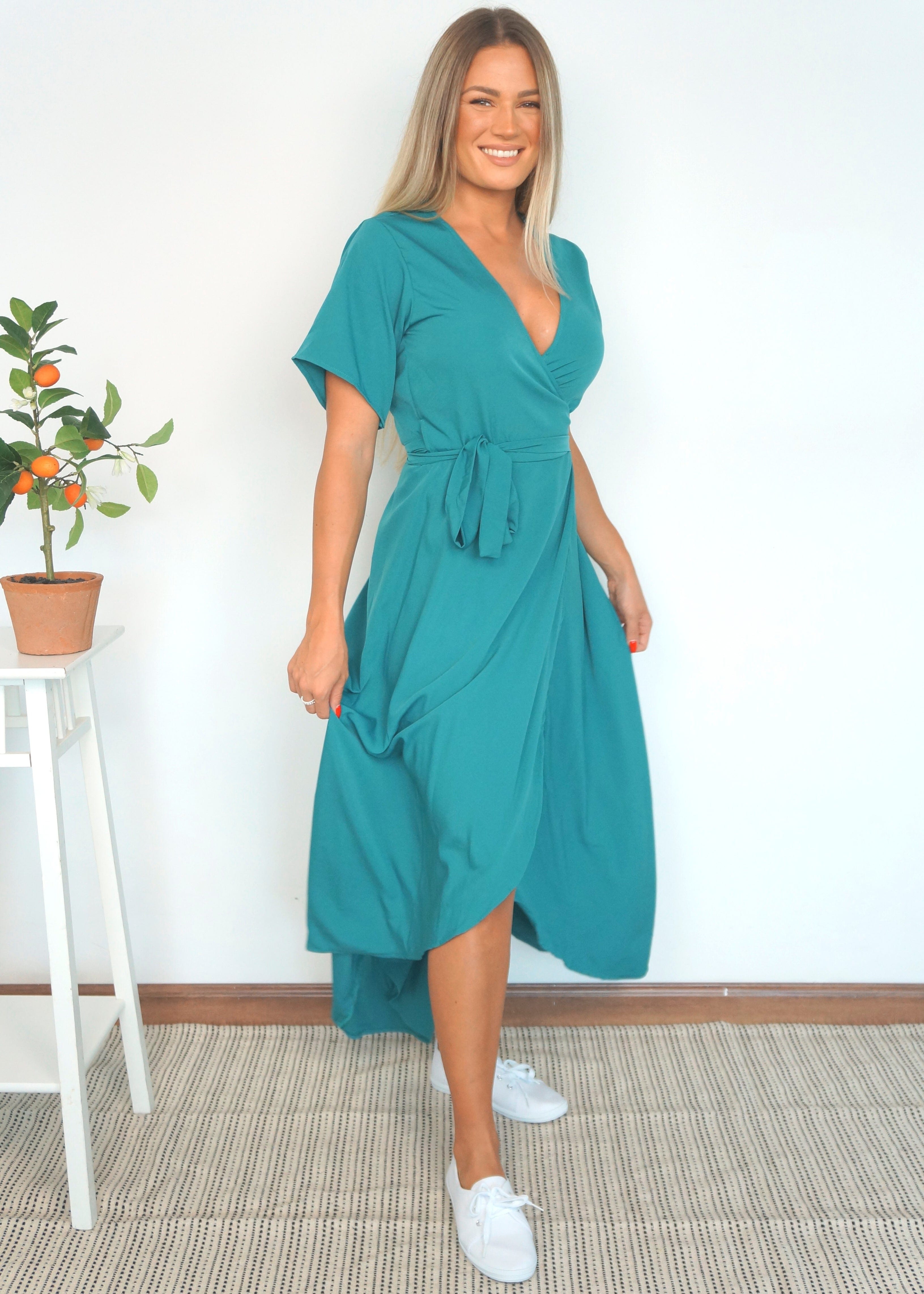 summer maxi wrap dress PRIVACY PLEASE Plaza Wrap Maxi Dress Size XS $238+