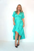 Dress The Maxi Wrap Dress - Teal Silk dubai outfit dress brunch fashion mums