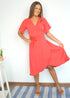Dress The Midi Wrap Dress - Summer Coral dubai outfit dress brunch fashion mums