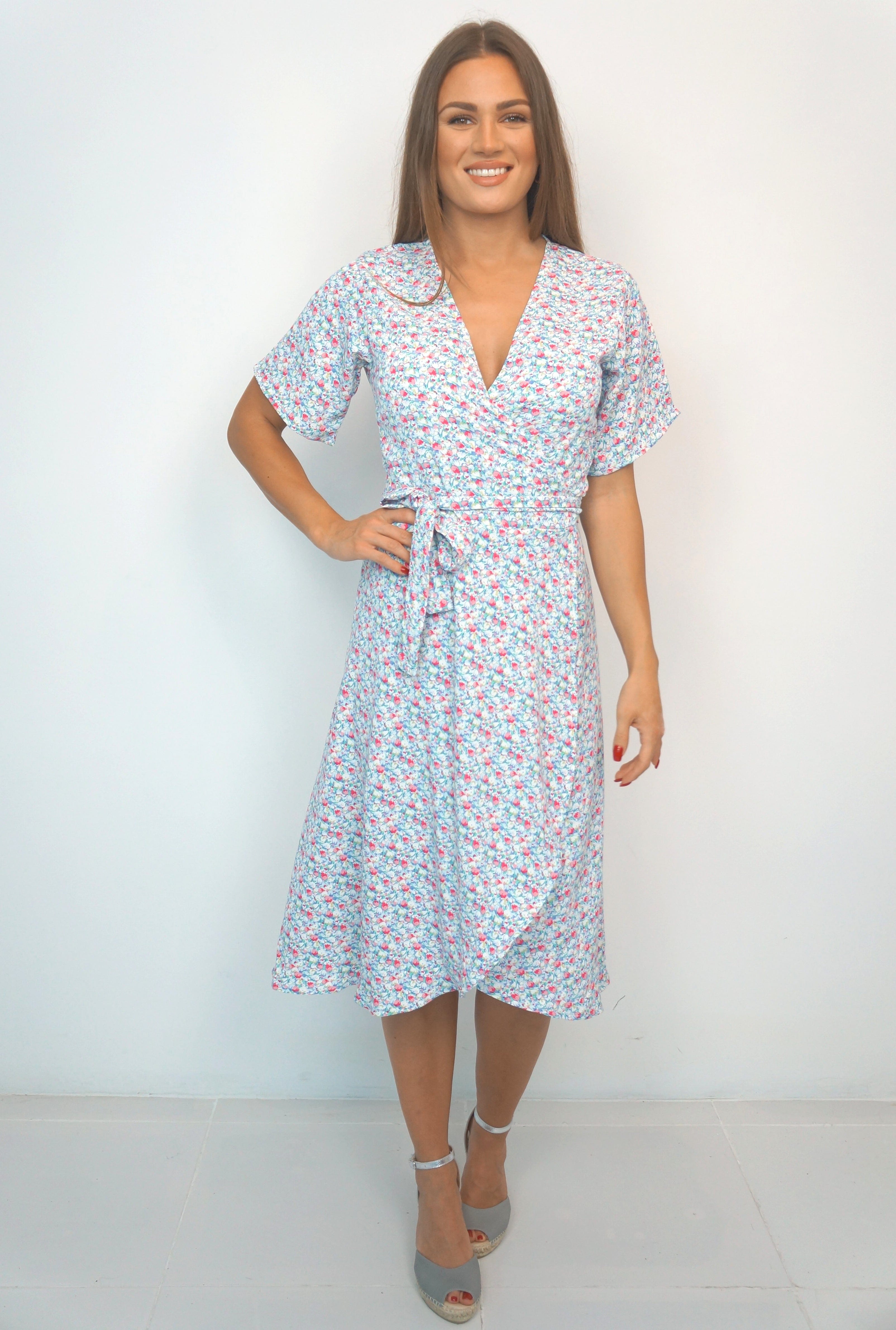 summertime midi dress The Midi Wrap Dress
