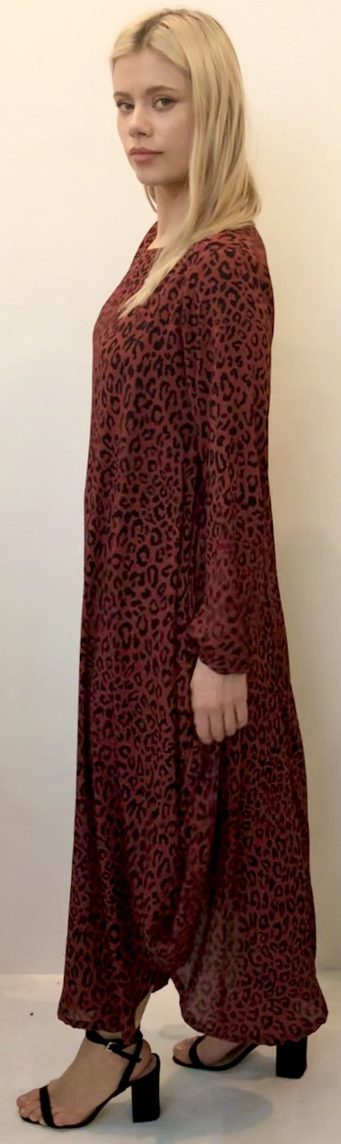 Dress The Oversized Dress - Maroon Animal dubai outfit dress brunch fashion mums