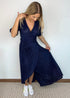 Dress The Pleated Wrap Dress - Deep Navy Pleats dubai outfit dress brunch fashion mums