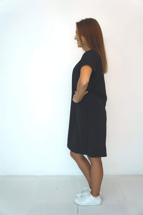 Dress The R Anywhere Dress - Midnight Black dubai outfit dress brunch fashion mums