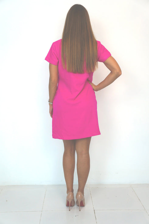 Dress The R Mini Anywhere Dress - Hot Pink dubai outfit dress brunch fashion mums