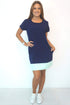 Dress The R Mini Anywhere Dress - Perfect Navy, Aqua Colour Block dubai outfit dress brunch fashion mums