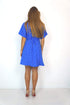 Dress The  Short Wrap Dress - Royal Blue Polka Dot dubai outfit dress brunch fashion mums
