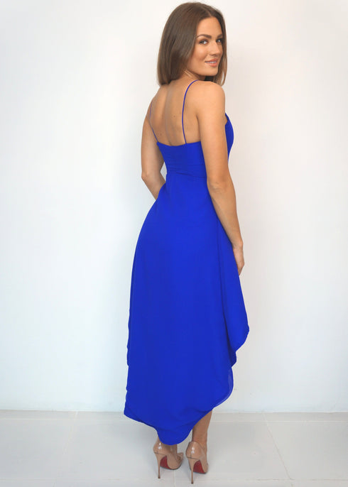 Dress The Strappy Cape Dress - Royal Blue dubai outfit dress brunch fashion mums