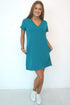 Dress The V Mini Anywhere Dress - Classic Teal dubai outfit dress brunch fashion mums