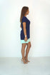 Dress The V Mini Anywhere Dress - Perfect Navy, Aqua Colour Block dubai outfit dress brunch fashion mums