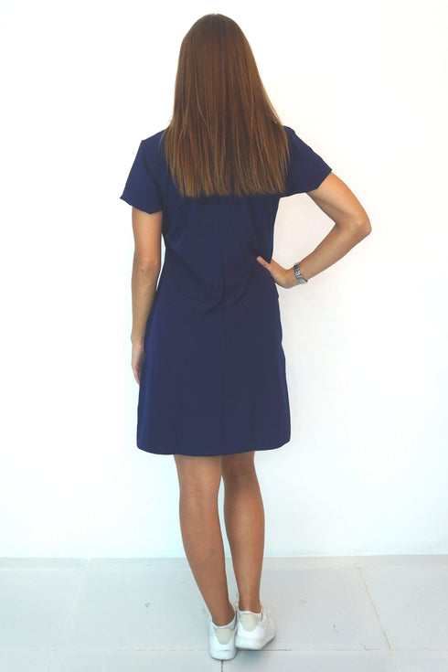 Dress The V Mini Anywhere Dress - Perfect Navy dubai outfit dress brunch fashion mums