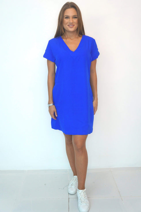 Dress The V Mini Anywhere Dress - Royal Blue dubai outfit dress brunch fashion mums