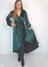 Dress The Velvet Maxi Wrap Dress - Green Velvet dubai outfit dress brunch fashion mums
