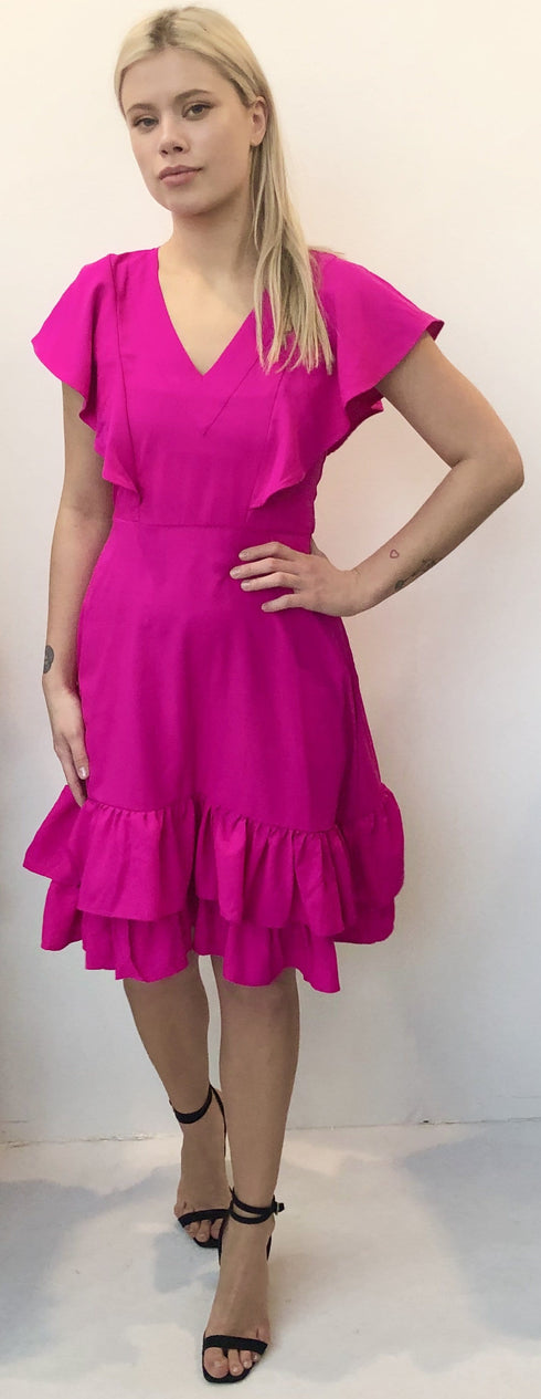 Dress The Weekend Dress - Hot Pink dubai outfit dress brunch fashion mums