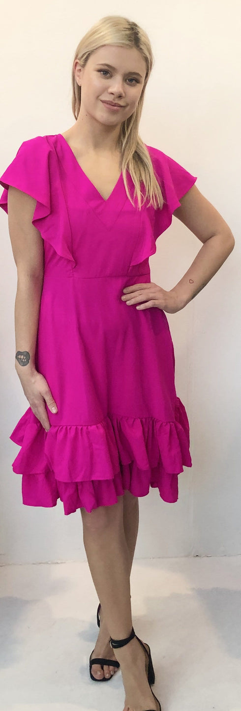 Dress The Weekend Dress - Hot Pink dubai outfit dress brunch fashion mums