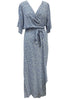Dress XL The Wrap Dress - Cobalt Bouquet dubai outfit dress brunch fashion mums