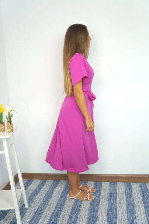 Dress The Wrap Dress - Midi - Candy Purple dubai outfit dress brunch fashion mums