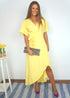 Dress The Wrap Dress - Summer Yellow dubai outfit dress brunch fashion mums