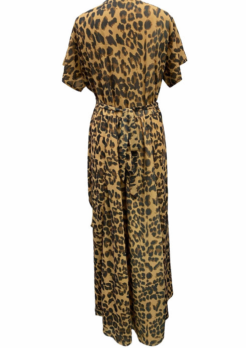 Dress L The Wrap Dress w/ Cap Sleeves - Perfect Leopard dubai outfit dress brunch fashion mums