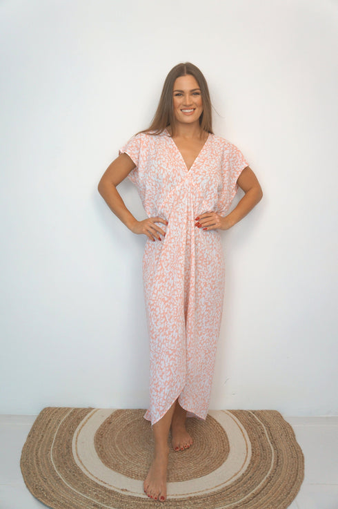 Dresses One size The Kate Maxi Dress - Iced Coral dubai outfit dress brunch fashion mums