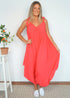 Jumpsuit The Harem Jumpsuit - Holiday Coral Rayon dubai outfit dress brunch fashion mums