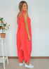 Jumpsuit The Harem Jumpsuit - Holiday Coral Rayon dubai outfit dress brunch fashion mums