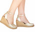 Champagne Peep Toe Espadrille Wedges - Champagne dubai outfit dress brunch fashion mums