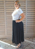 Skirt The Joss Maxi Skirt - Black Pleats dubai outfit dress brunch fashion mums