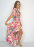 The Beach Wrap Dress - Magenta Palms dubai outfit dress brunch fashion mums