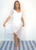 The Beach Wrap Dress - White Chiffon dubai outfit dress brunch fashion mums