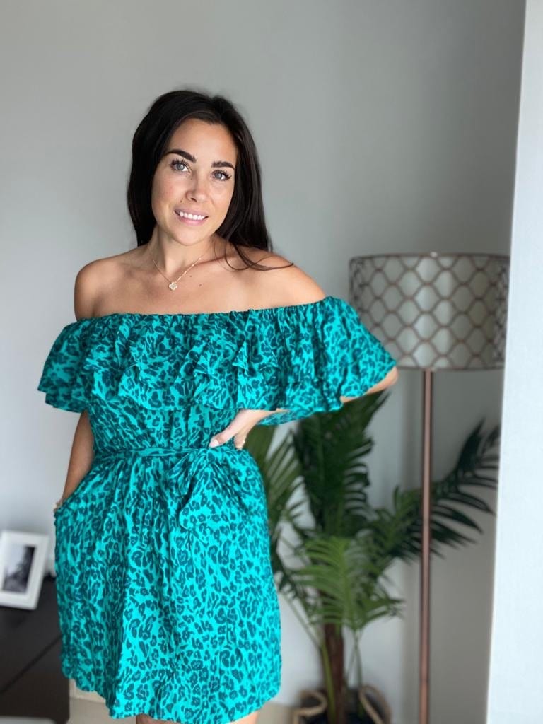 Show Me The Money Belted High-Low Hem Dress Jade main image 1