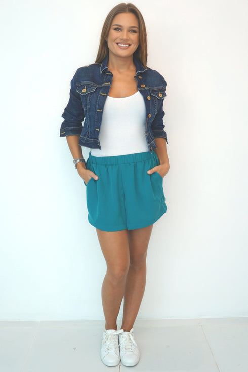 The Chill Shorts - Classic Teal dubai outfit dress brunch fashion mums