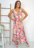 O/S The Cross Back Maxi Dress - Magenta Palms dubai outfit dress brunch fashion mums