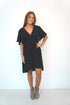 The Elastic Wrap Dress - Midnight Black dubai outfit dress brunch fashion mums