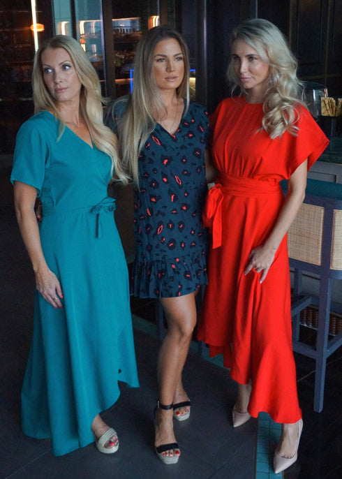 The Evening Dress - Christmas Mac Red dubai outfit dress brunch fashion mums